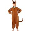 Funidelia | Costume Scooby Doo per Bambina e Bambino Scooby, Cartoni Animati - Costume per Bambini e Accessori per Feste, Carnevale e Halloween - Taglia 5-6 Anni - Marroni