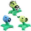 Laruokivi 3pcs Peashooter & Ice Peashooter & Gatling Pea Shooter Peluche Set Piante Frutta Morbido Farcito Bambola Regalo