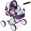 Bayer Chic 2000 - Passeggino per bambole Smarty, piccolo passeggino per bambini dai 2 anni in su, fiori, lilla