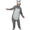 Funidelia | Costume da Ippopotamo per donna e uomo Animali - Costume per Adulto e accessori per Feste, Carnevale e Halloween - Taglia L - XL - Grigio/Argentato