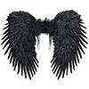 W WIDMANN MILANO Party Fashion Widmann Srl Ali piumate 80x65 cm Accessori per Adulti, Nero, WDM01200