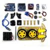 HanOaki Set di auto intelligenti a due ruote Motore di monitoraggio Robot intelligente Kit telaio automatico con sensore di distanza e fotocamera FPV per driver motore L298N, kit robot fai da te per