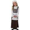 Rubie's Costume ufficiale Tudor Girl per ragazze, grigio, bianco, marrone, S