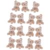 SUPVOX 15 Miniature Orsetti di Plastica Struttura Resiliente, Decorazioni Carine per Shower e Accessori per Orecchini e Portachiavi
