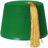 I LOVE FANCY DRESS LTD FEZ Cappellino verde con fascia dorata in feltro unisex per uomo e donna