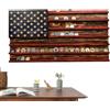 SOYDAN Porta monete decorativo con bandiera americana porta monete | Organizzatore di monete patriottico sfida supporto militare per monete per esterni