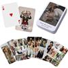 HCLRIU Carte da Gioco Personalizzate con Foto, Carta Poker Personalizzata con Foto, Carte da Gioco Personalizzabile Stampata Fronte Retro, Regali per Matrimoni, Feste, Anniversari, Natale (Stile 2)