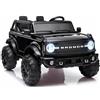 Mondial Toys Ford Bronco 24V Maxi Fuoristrada 2 Posti Auto Macchina Elettrica per Bambini Telecomando Porte Apribili Bluetooth Potenti Motori Carico 60 Kg Nero