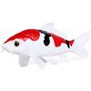 JOKFEICE Statuina di pesce koi, carpa rossa, bianca, nera, fatta a mano, statuetta di animali marini, ornamento dell'oceano, regalo educativo fortunato, topper per torta per bambini