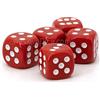 WeLoveBeads XL dadi (20 mm) rosse/bianche - fatto en germania - WeLoveBeads - 5 pezzi