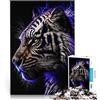 LKSDCBOT Puzzle da 2000 pezzi per adulti Ritratto di tigre bianca Fatto di carta，per età pari o superiore a 14 anni Antistress Sfida difficile Come regalo per tutta la famiglia e gli amici。misurare：70x100cm