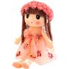 SunaOmni Bambola di pezza per Bambine, Carina e realistica, Bambola di Peluche da 18 Pollici con Abito Floreale, Cappello, Scarpe e Capelli Lunghi, Morbida di Cotone Imbottita, Regalo per Bambine