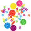 B Blesiya 42x per Trivial Pursuit Game Pezzi Pie Wedges Matematica Materiale Training Set