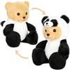 BRUBIES Orsacchiotto Panda - Orsacchiotto di 25 cm in Costume da Panda con Cappuccio - Peluche per Avventure Accoglienti - Regalo di Peluche per Bambini