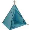 NIGORIY Tipi Tenda per bambini, 120 x 120 x 140 cm, Tippi, tenda da gioco pieghevole, per bambini, per interni ed esterni, per cameretta dei bambini, con catena luminosa opaca (blu)