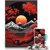 AITEXI puzzle 1000 pezzi per adulti Paesaggio lunare giapponese Giocattoli educativi per l'apprendimento Giochi per famiglie decorazione murale 38x26cm