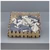 Publilancio srl 20 PZ CAVALLUCCIO MARINO legno Bianco e Blu in scatola legno BOMBONIERA