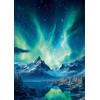 Ulmer Puzzleschmiede - Puzzle a luce polare Notte nordica 1000 pezzi verticale luci settentrionali impressionanti paesaggio nordico