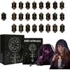 Generic Set di - Pietre runiche norrene Complete per Guida divinatoria, Simboli incisi a Mano con Custodia, Perfetti per Meditazione, rituali spirituali, tarocchi da Collezione 1,6 x 3,4 x 0,2 cm