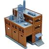 Outland Models Grande fabbrica di layout ferroviario con dock di carico interno scala 1:220 Z