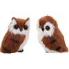 BESTonZON 2 pezzi Gufo di peluche Avventura Gufi di peluche Giocattolo Coraggioso Decorazione per la cameretta di bambini e bambine Regalo per bambini e donne Marrone
