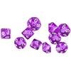 JWQFBC 10 Dadi da Gioco D10 a 10 Facce per Giochi da Tavolo, Giochi di Carte, Multicolore, Viola