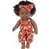 URFEDA Bambola Africana Reborn 12 Pollici Realistica Morbida con Capelli Afro per Bambini e Collezione