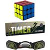 Generico Speed Cube Timer - Timer del puzzle digitale, cuscinetto di orologio, risoluzione rapida | a velocità portatile con display LED e sensori di touch per il monitoraggio del puzzle di risoluzi