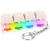 Fiorky Portachiavi con Tastiera 4 Tasti Giocattoli di decompressione con Luce LED Tastiera Giocattolo Pulsante Fai da Te Antistress for Adulti for Alleviare Lo Stress Passare Il Tempo (Gia