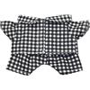niannyyhouse Set pigiama a quadri multicolore per bambole di peluche, 10 cm, 15 cm, 20 cm (nero, 10 cm)