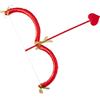 Niceyoeuk Cupido Arch Freccia Set-San Valentino Costume Cupido rosso Accessori Cosplay Foto Oggetti fotografici Forniture per Festa di Halloween per Adulti Bambini (Rosso puro, Taglia unica)