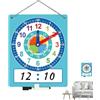 Generico Orologio didattico - Orologio didattico, apprendimento educativo per bambini | Strumento per esercitarsi sul doppio lato con area di scrittura cancellabile a secco, risorsa educativa in stile p
