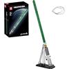 Mould King MOC 10140 - Set di blocchi da costruzione per spade laser classiche con lama verde con effetto luce nobile, supporto creativo, cosplay anime, tecnologia pinza, kit (1126+ pezzi)