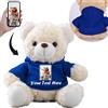 MeterBear Orso di Peluche Personalizzato con Nome Foto Personalizzato, Orsacchiotto Peluche Teddy Bear come Regalo Personalizzati per Donne Uomini a San Valentino, Regali di Natale (20cm)