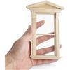 Odoria Casa delle Bambole Finestra Modanature: 1/12 Scala Miniatura Struttura Finestra Legno Mobili non Verniciato - Mini Elemento Costruzione Modello DIY per Negozio Diorama