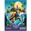 HLXZMCVBT Cute Turtle Tropical Beach Jigsaw Puzzle Impossibili 1000 Pezzi Decorazione Per La Casa. Rilassamento E Intelligence Per Adulti E Ragazzi Da 14 Anni 38x26cm/1000pcs