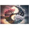 PPZYY Puzzle Da 1000 Pezzi Yin And Yang Levels Per Adulti Puzzles In Legno Giochi Educativi Di Decorazione Della Casa （75×50cm）