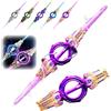 Bpoeee LED Light Up Sword, 7 Colour Changing LED Lights, Expandable Design with Motion-Sensitive Sound Effects, Auto-Eject Sheath, Realistic Handle, Ideal for Cosplay & Party Fun (Purple Gold)