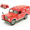 Burago Bburago Land Rover Serie II Vigili del Fuoco, Modellino in Scala 1/24, Veicolo Pompieri Italiano, Rosso