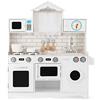 COSTWAY Cucina Giocattolo per Bambini, Cucina Legno per Bambini con Lavatrice, Piano, Cottura Forno e Microonde, 3 Anni+, Bianco