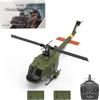 RCXTechPro YU XIANG F07 UH-1 Huey RC elicotteri per adulti, scala 1/34 2.4G 6CH 6G/3D Aircraft Militare Flybarless Brushless Direct-Drive posizionamento del flusso ottico, RTF/2 batteria