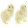 HEMOTON 2 Pezzi Pulcino di Peluche Realistico Pasqua, Decorazione Casa Animale di Peluche Simulato, Giocattolo Morbido, Adatto per Soggiorno e Camera da Letto