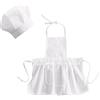 Generic Costume da Cuoco per Neonati con Cappello e Grembiule per Fotografie e Compleanni, Unisex, 1-6 Mesi