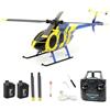 RCXTechPro RC ERA C184 MD500 6-Axis Gyro RC Helicopter, 2.4GHz 4CH Flybarless elicottero stabilizzato con sensore di flusso ottico telecomando aereo per adulti - RTF / 2PCS batteria