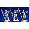 REAPER Pechetruite 3 x GUARDIEN Lance Skeleton - Reaper Bones Miniatura per Gioco di Ruolo Guerra - 77239