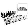 Uber Games Ubergames - Gioco di scacchi da giardino XXXL, pezzi di scacchi grandi fino a 30 cm, impermeabili e resistenti ai raggi UV, pezzi degli scacchi e tappetino
