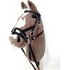 HORSE & toys Hobby Horse Grande A3 (Cavallo su mazzo) con briglia come da immagine (grigio chiaro)