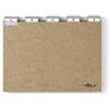 Durable 424511 - Divisore alfabetico in cartoncino per schedario, cavalierini termosaldati, f.to A4, etichette prestampate, marrone, conf. da 25 pezzi