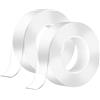 PARENCE.- Set de 2 nano cintas de doble cara - 6 metros - cinta transparente extremadamente resistente y reutilizable - fijación fuerte sin rastros - 2 piezas de 3M x 3,5CM