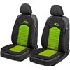 Walser coprisedili auto S-Race 2 pezzi, Premio Molto Buono* coprisedili anteriori in verde/nero, coprisedili universali per auto 2 pezzi, sedili sportivi compatibile con airbag laterale